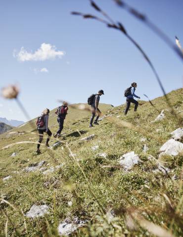 Turistická skupina na Stanser Joch - The Brandstetterhof